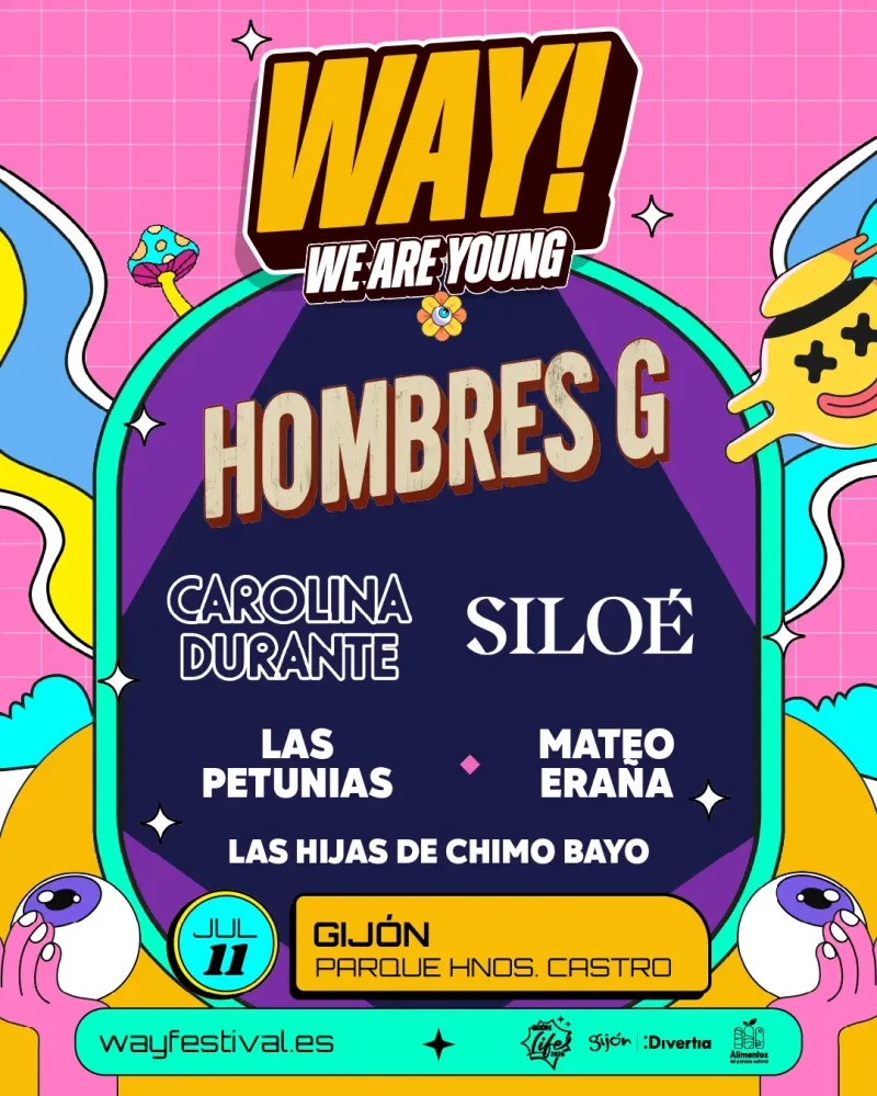 WAY Festival 2026 en Gijón: cartel completo con Hombres G, Carolina Durante y Siloé