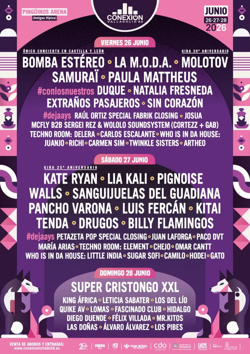 Conexión Valladolid 2026 anuncia un cartel con Bomba Estéreo, Molotov, La M.O.D.A. y Kate Ryan